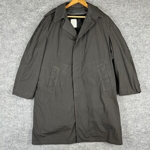 Vintage US Military All Weather Trench Coat Black Centre Mfg 42S Removable Liner